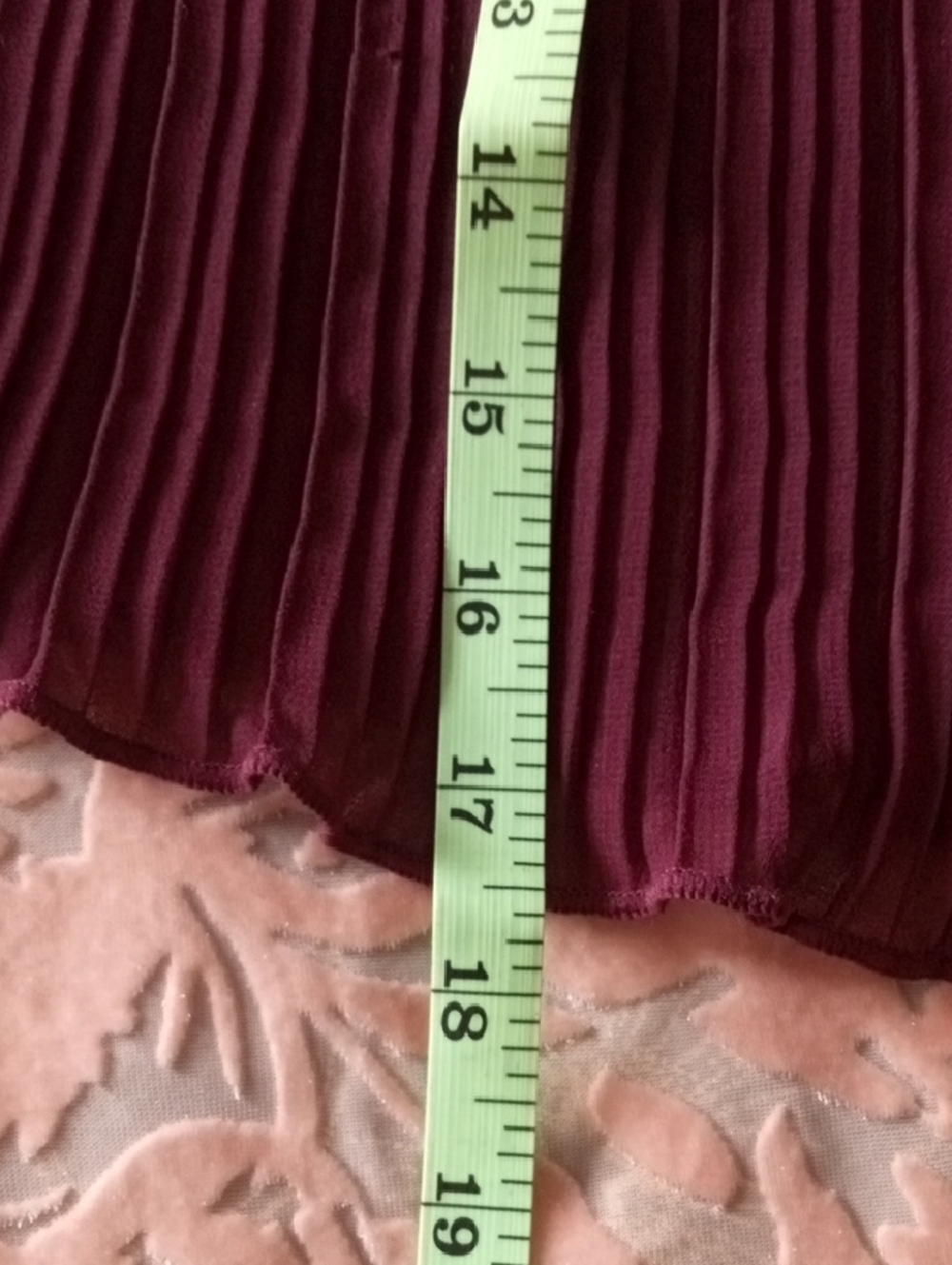 Lace-Trim Satin Pleated Cami & Short Sleep Set - Deep Plum - Picture 9 of 11